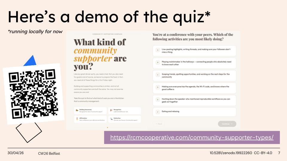 Community Supporter Compass quiz