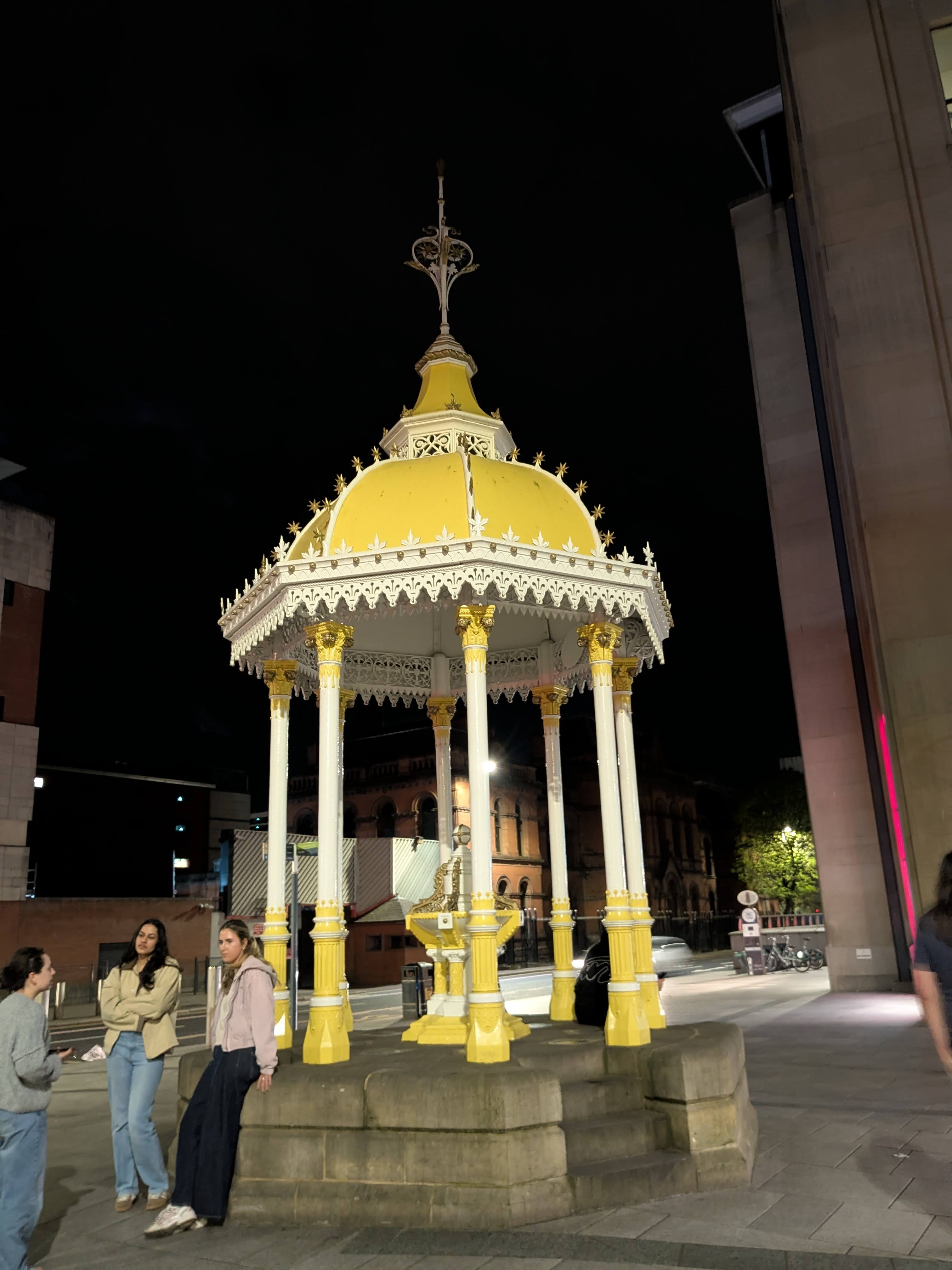 A small bandstand.
