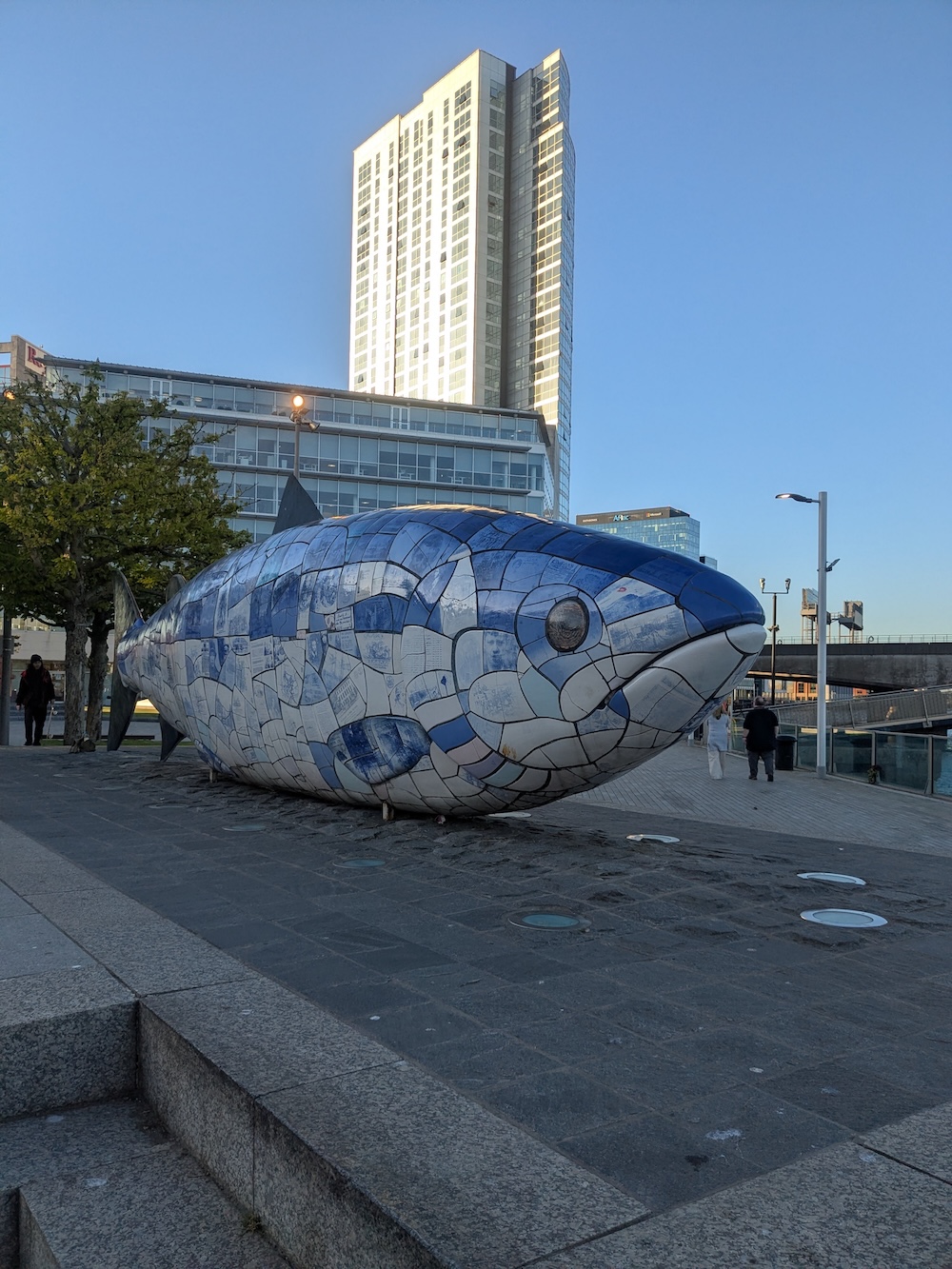 The Salmon of Knowledge sculpture.