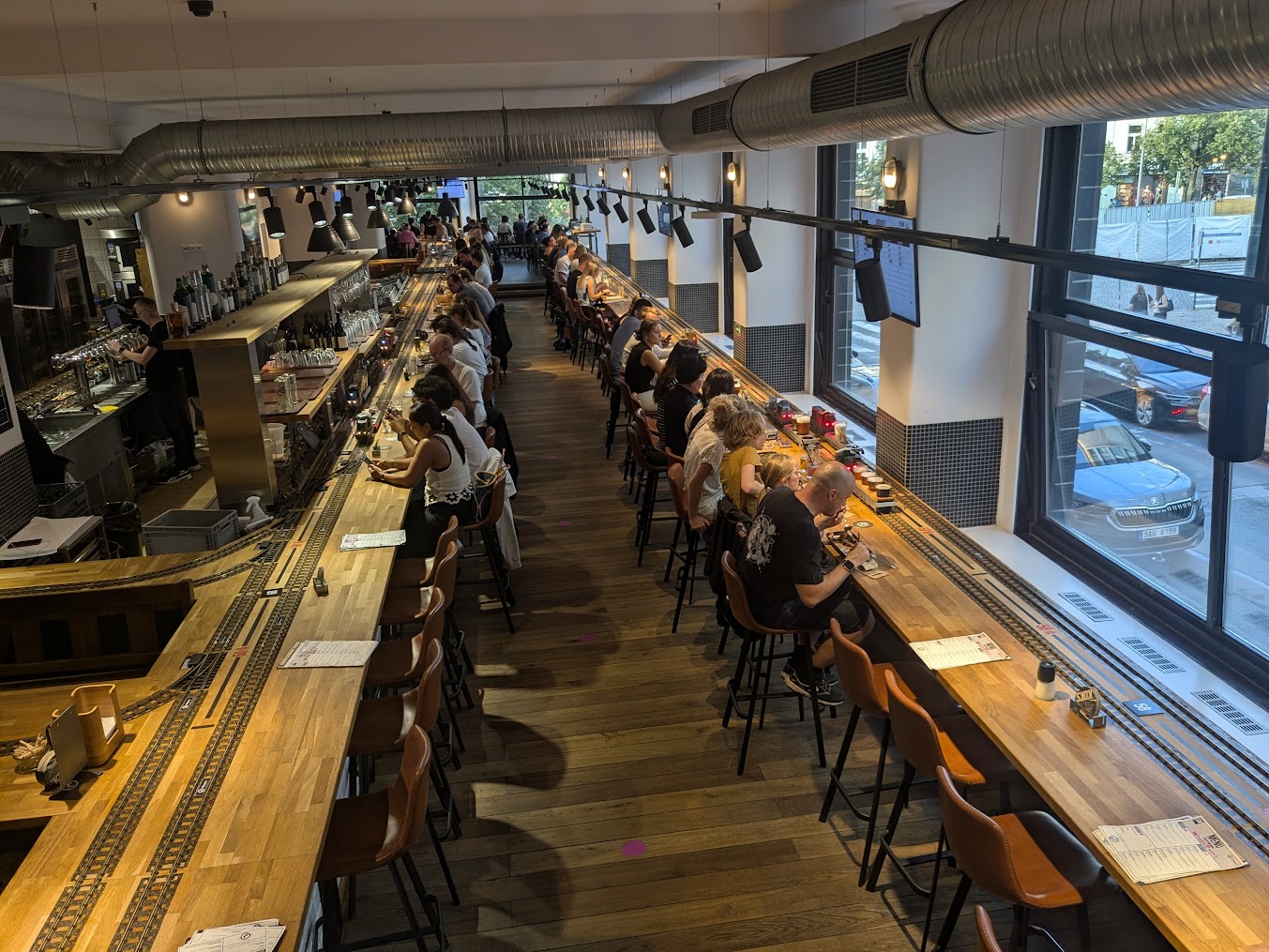 The Prague train restaurant.